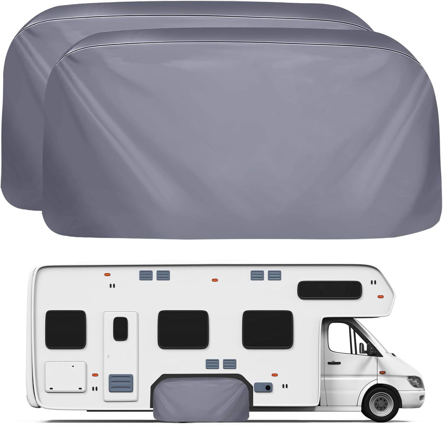 Cubierta de neumático de remolque de doble eje para ruedas de 30 a 32 pulgadas de diámetro, impermeable y protección solar, cubiertas de doble rueda