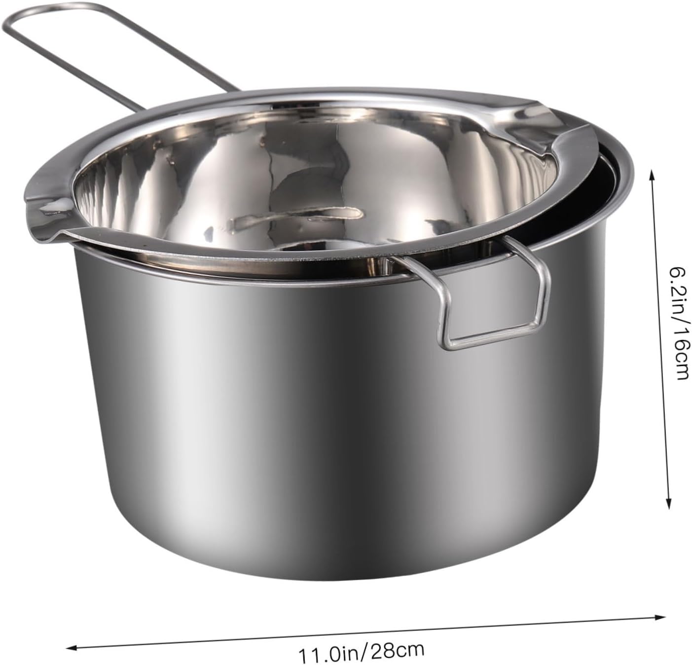 ABOOFAN 3 juegos de velas de mesa de olla de fusión, caldera de leche, molde de para resina, calderas dobles para estufa, caldera doble, olla de