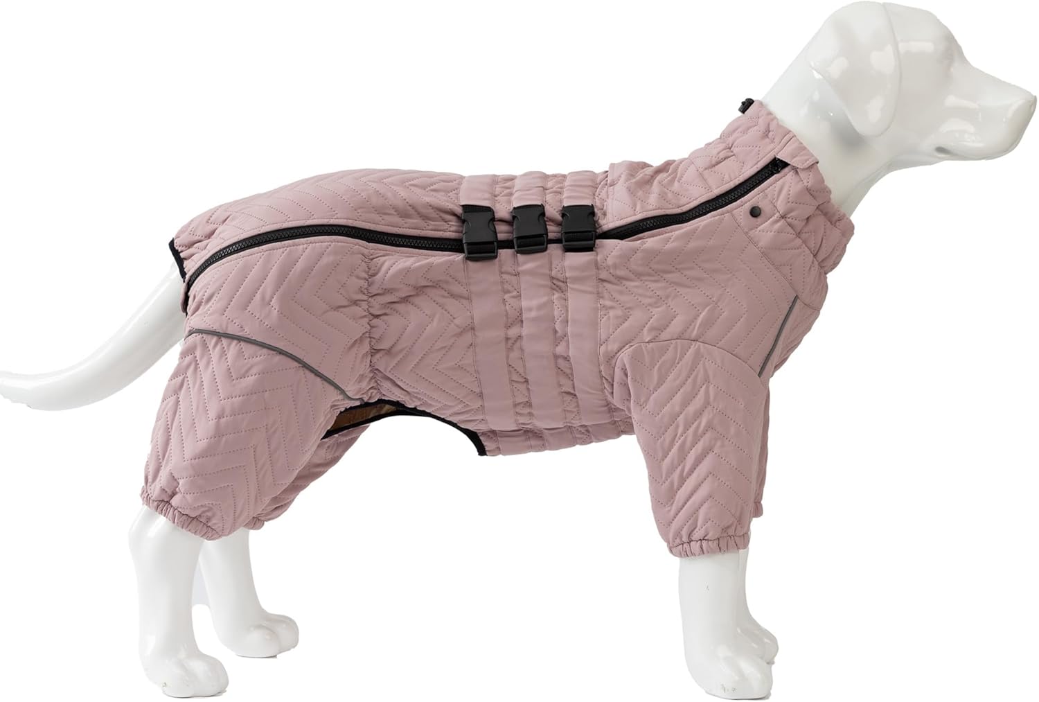 Abrigo cálido para perro, chaleco de doble capa para perro, 4 patas cubiertas, resistente al viento, impermeable, reflectante, chaleco cálido para