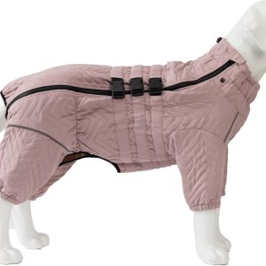 Abrigo cálido para perro, chaleco de doble capa para perro, 4 patas cubiertas, resistente al viento, impermeable, reflectante, chaleco cálido para Abrigo cálido para perro, chaleco de doble capa para perro, 4 patas cubiertas, resistente al viento, impermeable, reflectante, chaleco cálido para