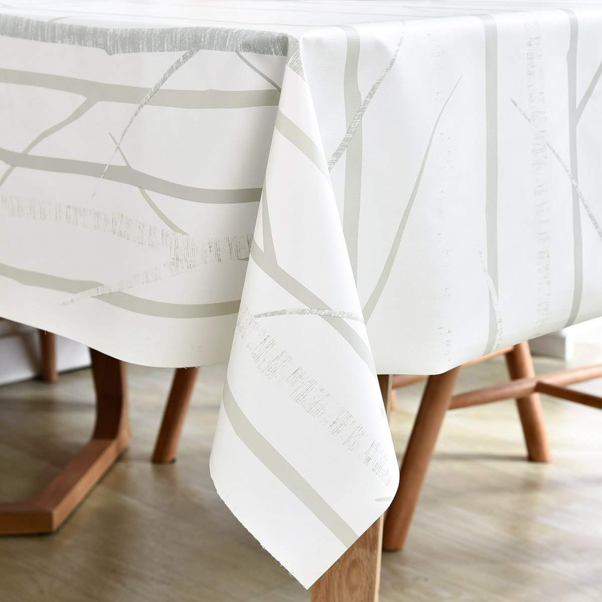 Mantel de vinil para mesa cuadrada, lavable, a prueba de aceite, impermeable, PVC, diferentes estampados, English, ramitas