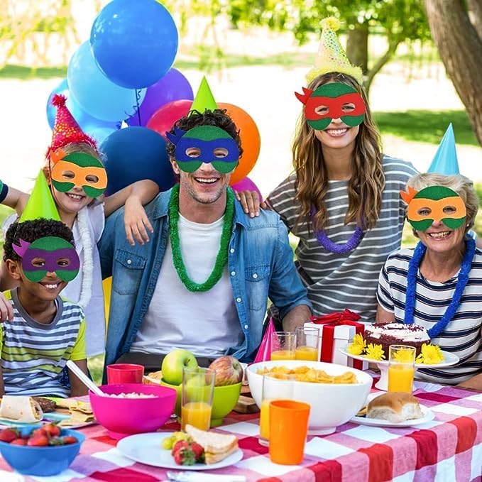 BOLCOWE Turtle Mask for Kids Felt Party Favors Birthday Party Cosplay for HalloweenChristmasTheme Role-playing