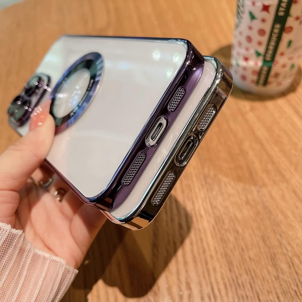 Funda magnética para iPhone 13 Pro Max, compatible con MagSafe, protector de cámara de lente de vidrio, fundas rígidas de lujo para iPhone 13 Pro