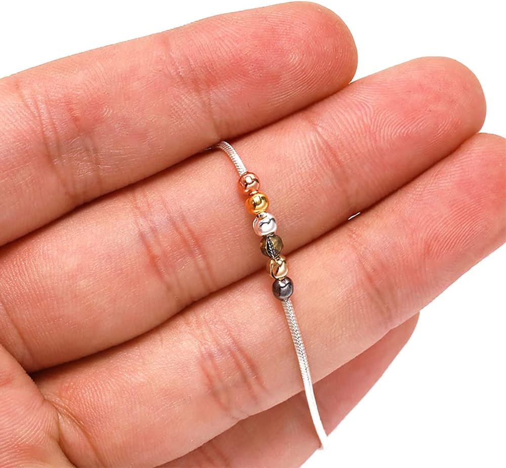 200 cuentas de crimpado de 0.12 pulgadas (0.118 in) de cobre dorado medio redondo, material de cuentas de crimpado abierto para fabricación de joyas