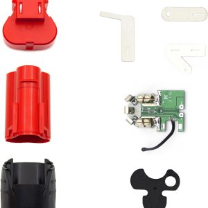 Reemplazo de la caja de la batería de 12 V, 3 celdas, kit de reparación de caja de plástico roto para Milwaukee M12 48-11-2411 48-11-2401 48-11-2430 Reemplazo de la caja de la batería de 12 V, 3 celdas, kit de reparación de caja de plástico roto para Milwaukee M12 48-11-2411 48-11-2401 48-11-2430