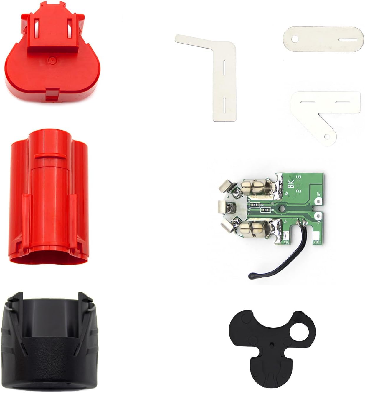 Reemplazo de la caja de la batería de 12 V, 3 celdas, kit de reparación de caja de plástico roto para Milwaukee M12 48-11-2411 48-11-2401 48-11-2430