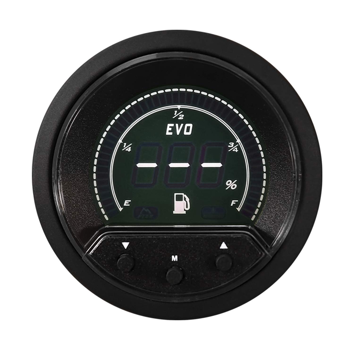 EVO Series Medidor digital de nivel de combustible con función de advertencia, recuperación máxima con emisor de nivel de combustible
