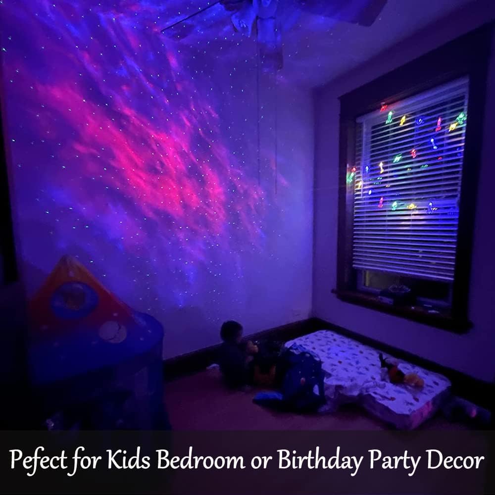 Guirnalda de 30 luces LED para habitación de niños de 16.4 pies, astronauta, nave espacial, cohete, luces temáticas de vacaciones para guardería,