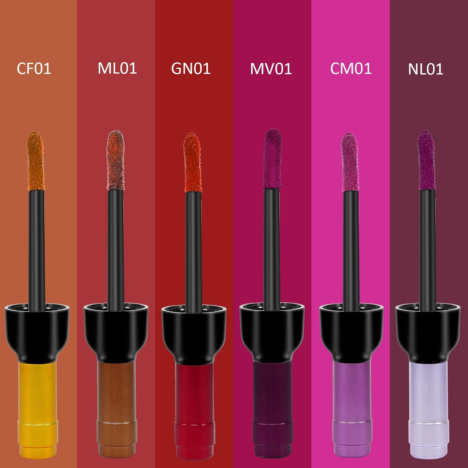 ALIVER Tinte de labios de vino, 6 coloresjuego, tinte labial impermeable de larga duración, brillo labial de copa antiadherente, claro
