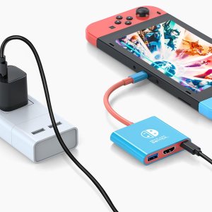 YLVOTER Adaptador de estación de acoplamiento para Nintendo Switch, estación de acoplamiento de TV portátil 3 en 1 de repuesto para Switch Dock YLVOTER Adaptador de estación de acoplamiento para Nintendo Switch, estación de acoplamiento de TV portátil 3 en 1 de repuesto para Switch Dock