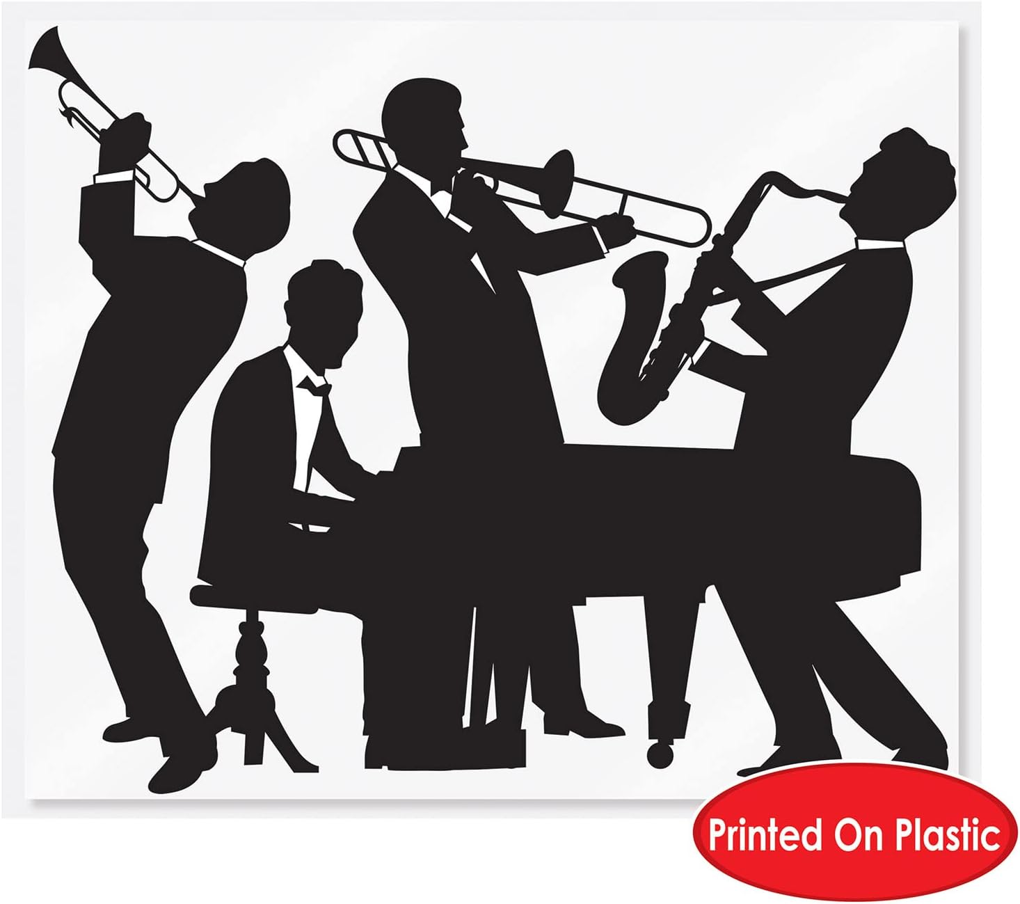 Beistle Mural Insta-Mural de la Gran Banda de Jazz de los 20