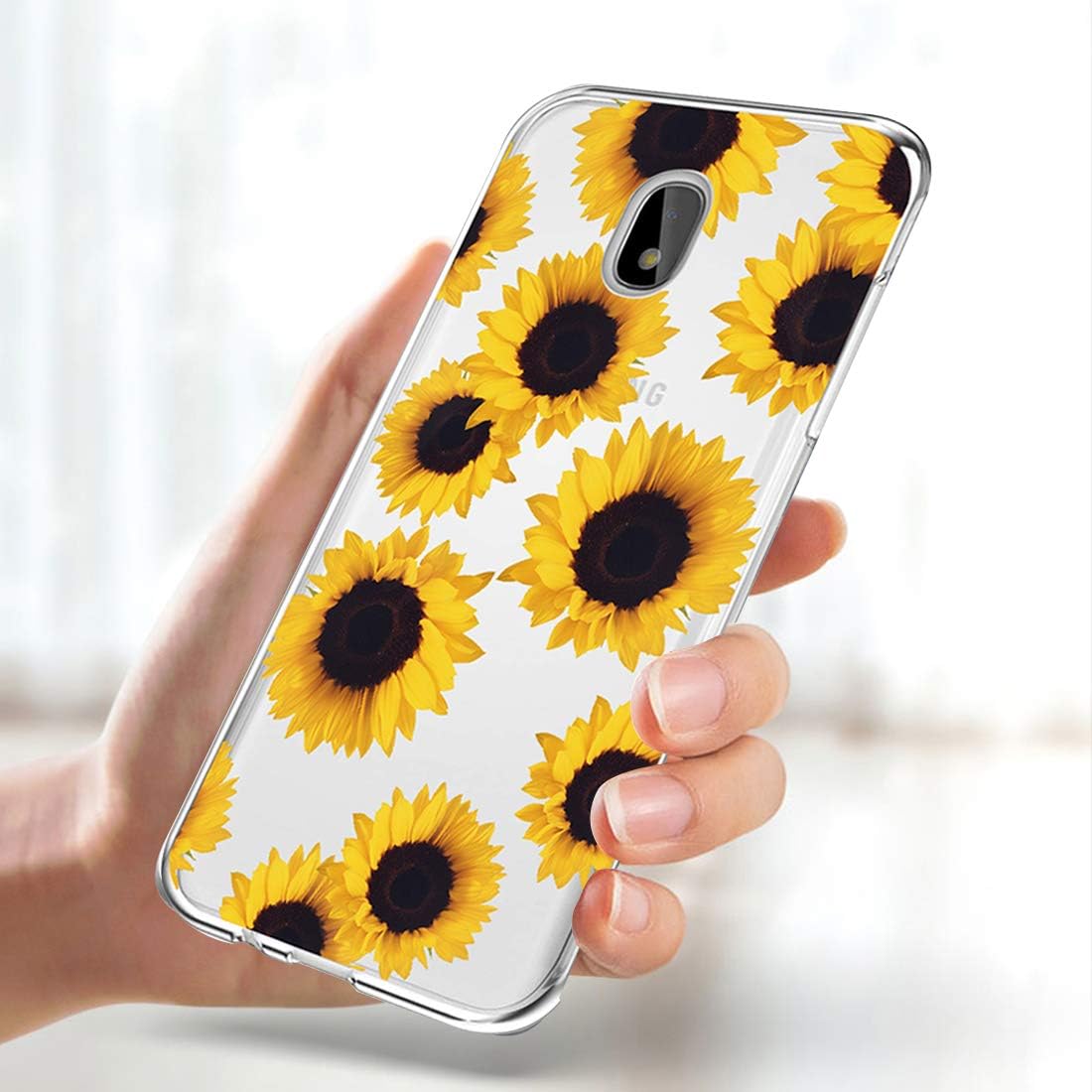 Sidande – Funda para Galaxy J3, Galaxy J3 Star, Galaxy J3 Orbit, Galaxy J3 Achieve, funda Sidande a prueba de golpes, transparente, suave, flexible,