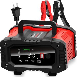 Cargador de batería de coche de 20 amperios, LiFePO4 de 12V20A y 24V10A, plomo ácido (AGMGelSLA), cargador inteligente automático de goteo Cargador de batería de coche de 20 amperios, LiFePO4 de 12V20A y 24V10A, plomo ácido (AGMGelSLA), cargador inteligente automático de goteo