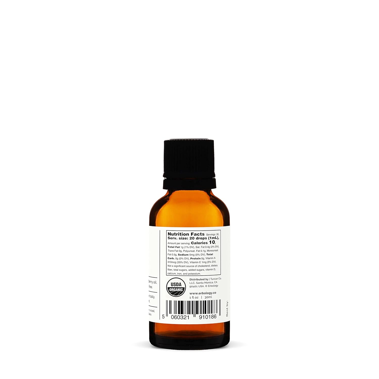Aceite de espino amarillo 100% orgánico, 1 onza líquida, prensado en frío 501, rico en omega-7 y betacaroteno, directamente de la granja, sin OMG,