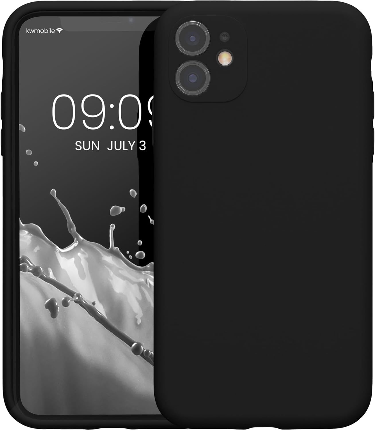 kwmobile Funda compatible con Apple iPhone 11 – Funda delgada de silicona TPU – Acabado suave al tacto – Negro
