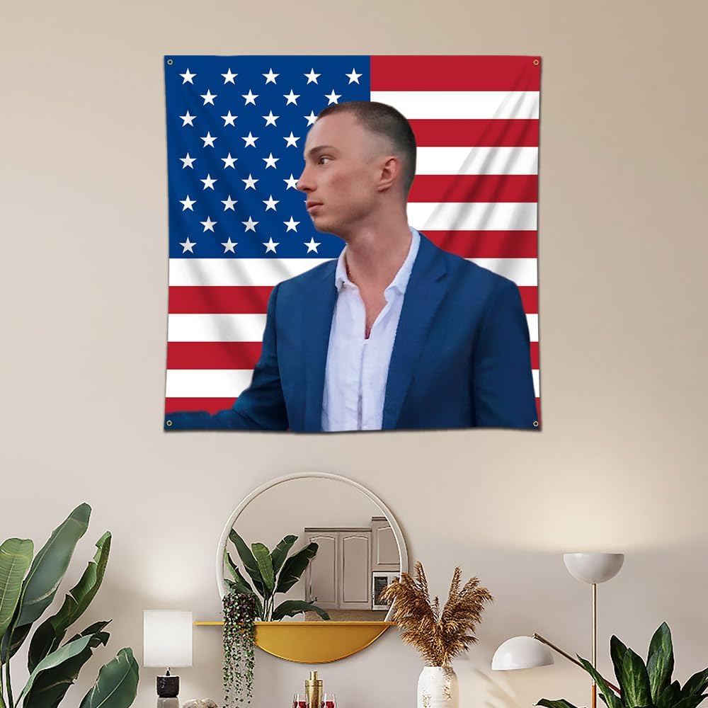 ENMOON Rafe Cameron – Tapiz de bandera estadounidense, diseño de bandera de Starkey, tapiz de bancos exteriores, tapiz para colgar en la pared para