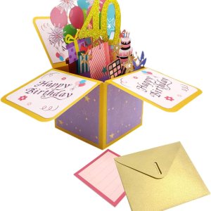Tarjeta de regalo 3D de feliz cumpleaños, tarjetas de felicitación de papel 40 con tarjeta en blanco y sobre, regalos de cumpleaños únicos para Tarjeta de regalo 3D de feliz cumpleaños, tarjetas de felicitación de papel 40 con tarjeta en blanco y sobre, regalos de cumpleaños únicos para