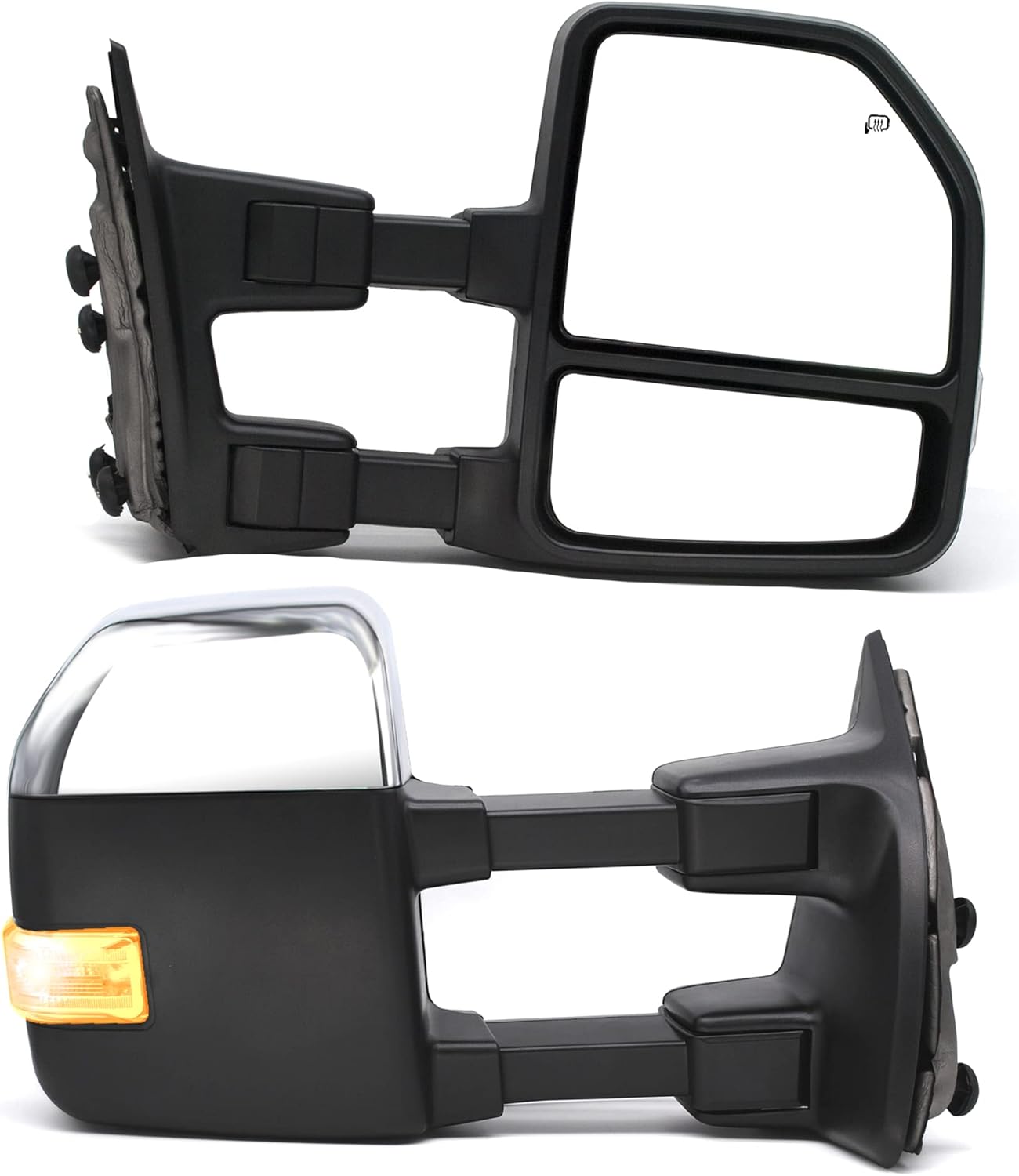NEW Towing Mirrors fit for 1999-2016 Ford F250 F350 F450 F550 Super Duty Pickup Side Tow Mirrors Heated Power Glass Adjustment Turn Signal LED