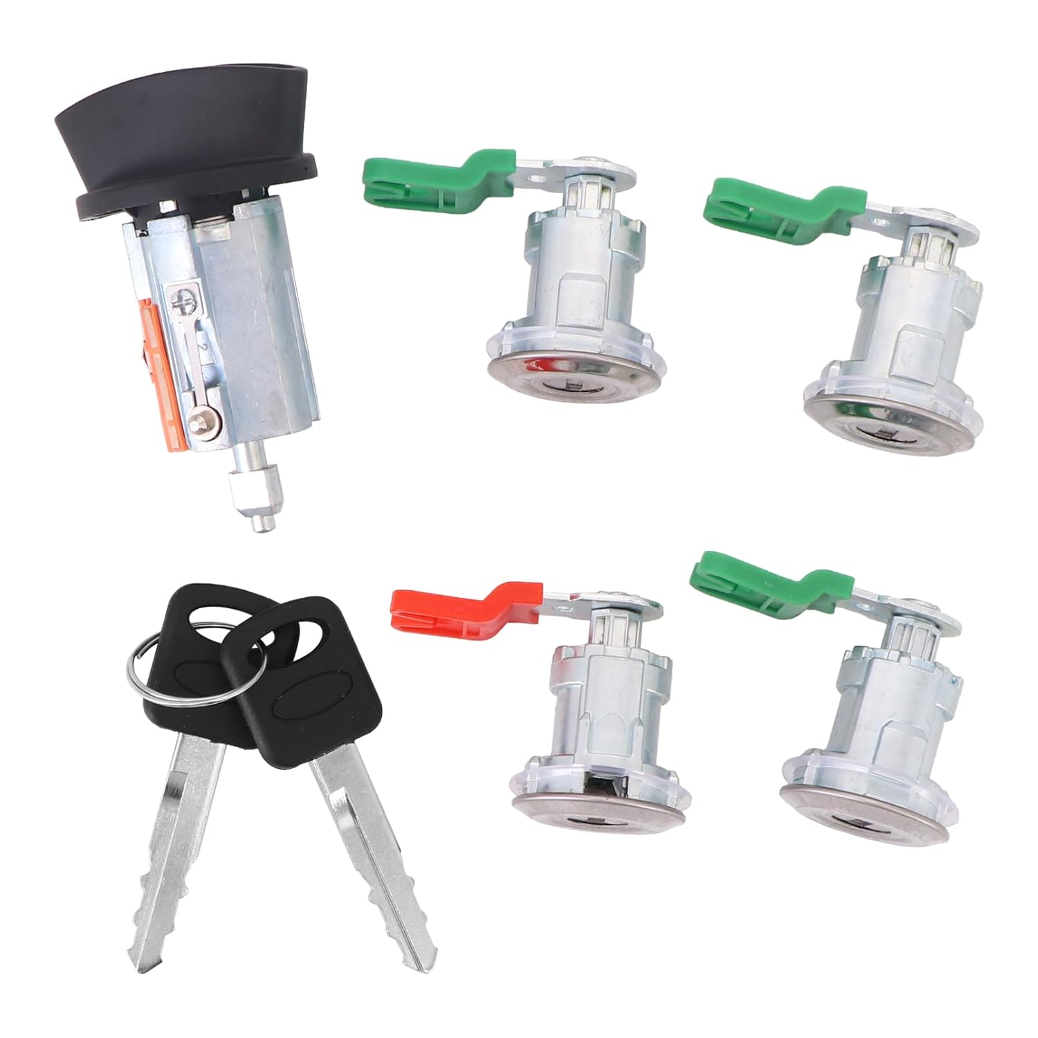 Cilindro de bloqueo de puerta con llave para Ford Econoline E150, Van E250, Van E350, Van E350, Van 1997-2018, reemplazo LC6177 + 703369 X4 + 597638