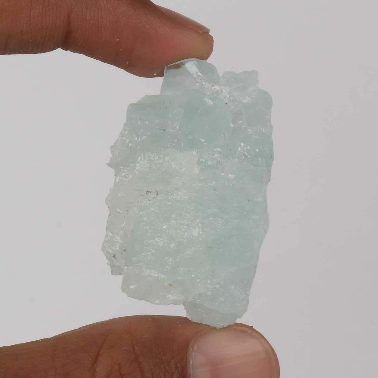 GEMHUB 170.95 CT Natural Rough Aqua Sky Aquamarine with Healing Effects AAA Grade High Energy Aqua Sky Aquamarine for Reiki Crystal Healing