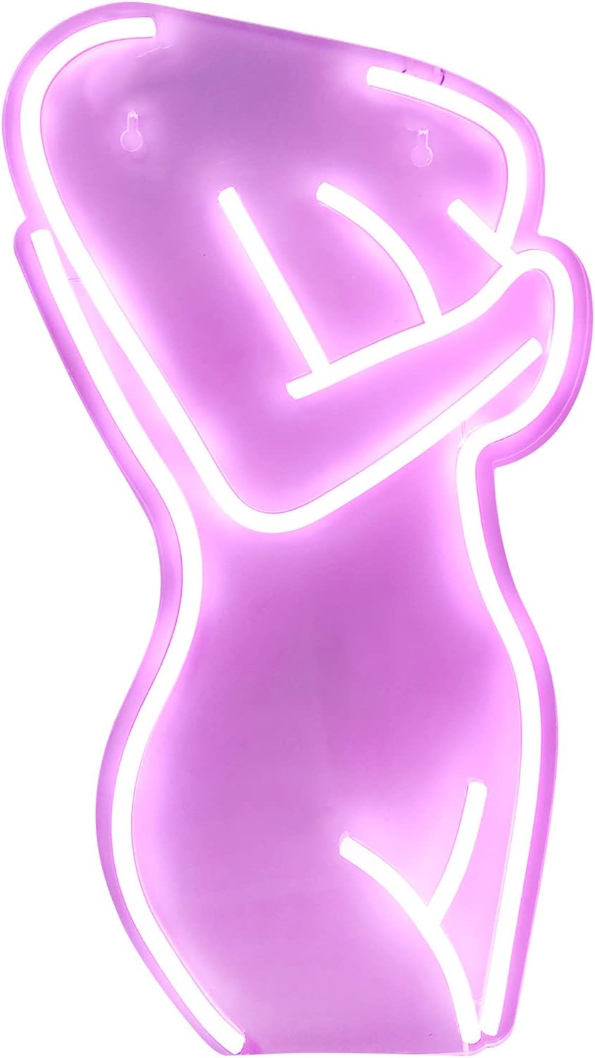 Diydeg Letrero de neón con texto en inglés “Sexy Lady”, letrero de pared para niñas, luces LED, USB, arte de neón, lindas lámparas de neón para el