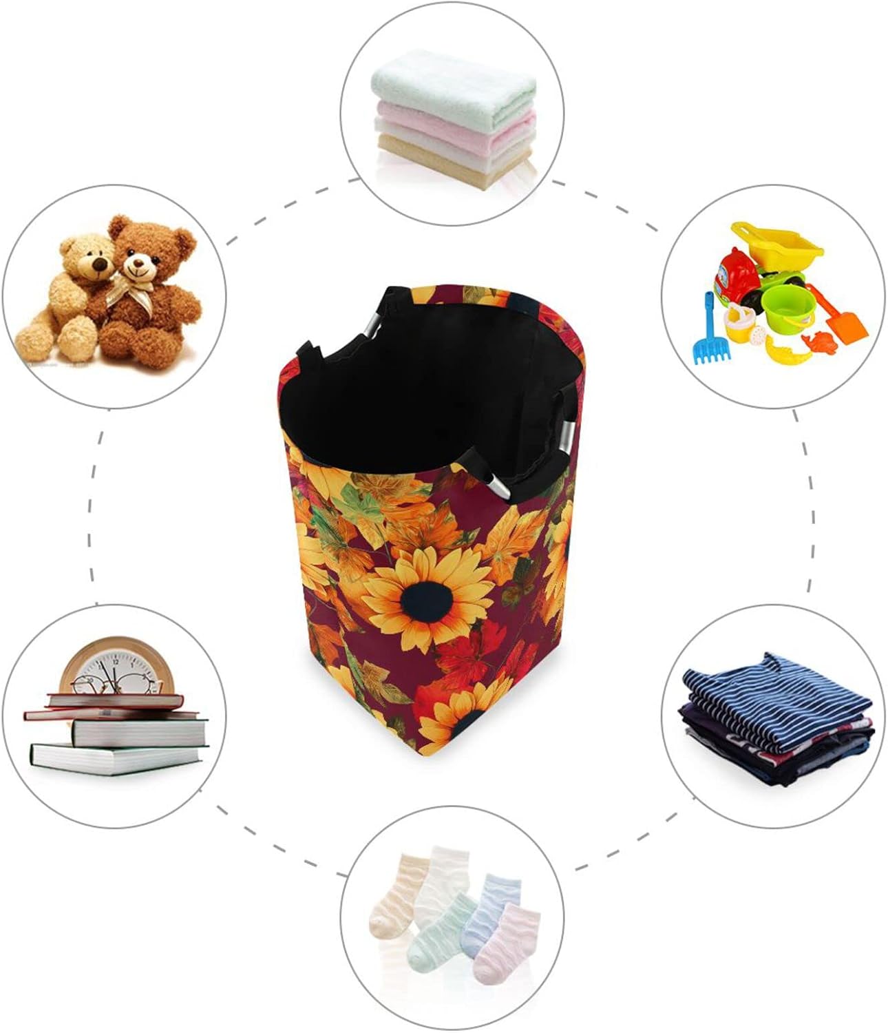 Cesta de lavandería para la ropa sucia, bolsa plegable grande, impermeable, cesta de ropa con asa, duradera, vertical, bien sucia, para ropa,
