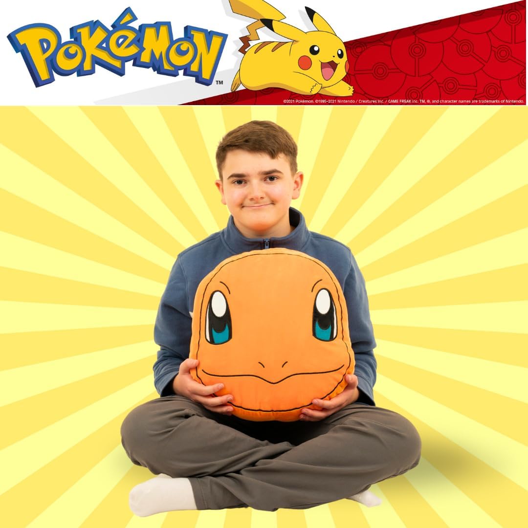 Franco Anime Gaming Bedding – Almohada decorativa de felpa súper suave y acogedora, tamaño único, Charmander