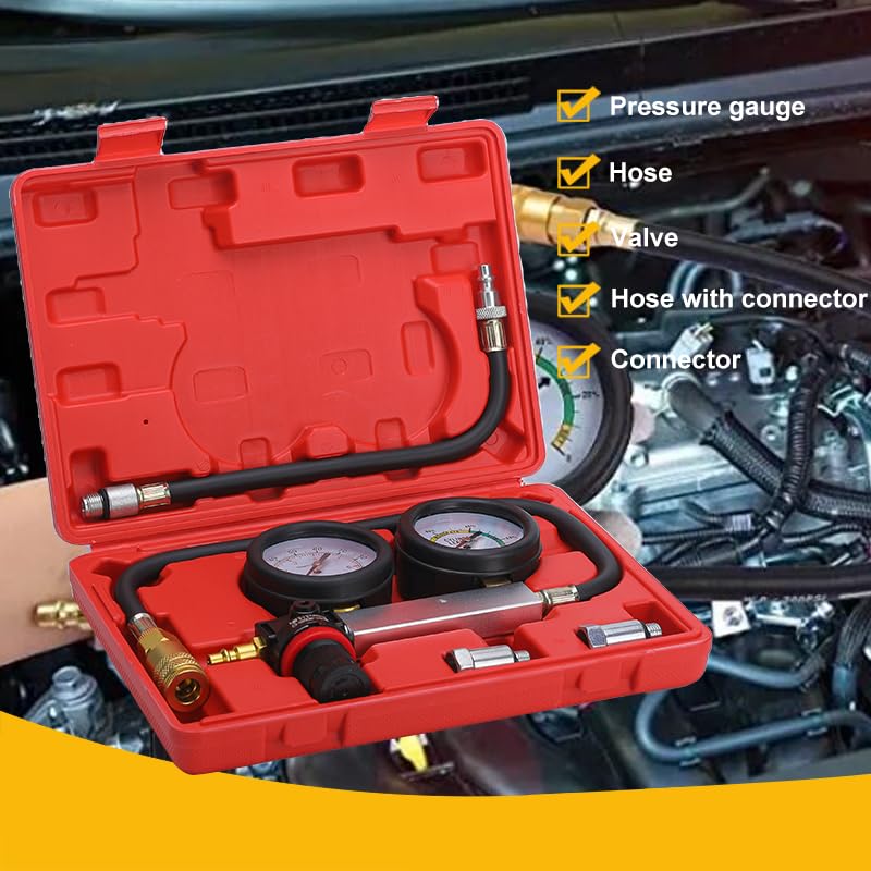 TU-21Cylinder – Kit de prueba de fugas de cilindro, kit de prueba de fugas de compresión de motor automotriz para automóviles, camiones y
