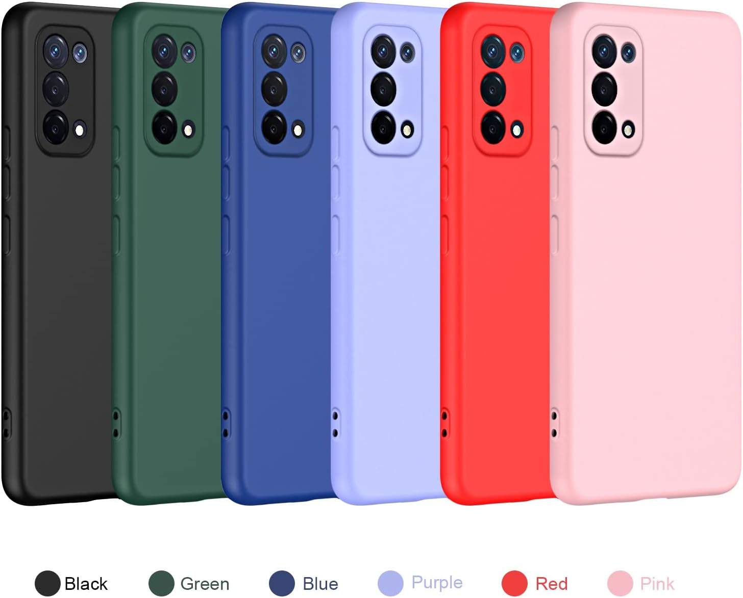 Funda de silicona antiarañazos compatible con Oppo A74 5GA54 5G, ultra delgada, a prueba de golpes, funda protectora de silicona líquida con forro