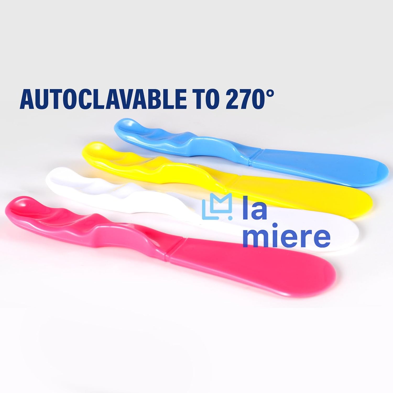 4 espátulas de mango autoclavables de 7.5 pulgadas, espátula recta dental, mezclador de alginador dental, espátula de mezcla de alginato, espátula