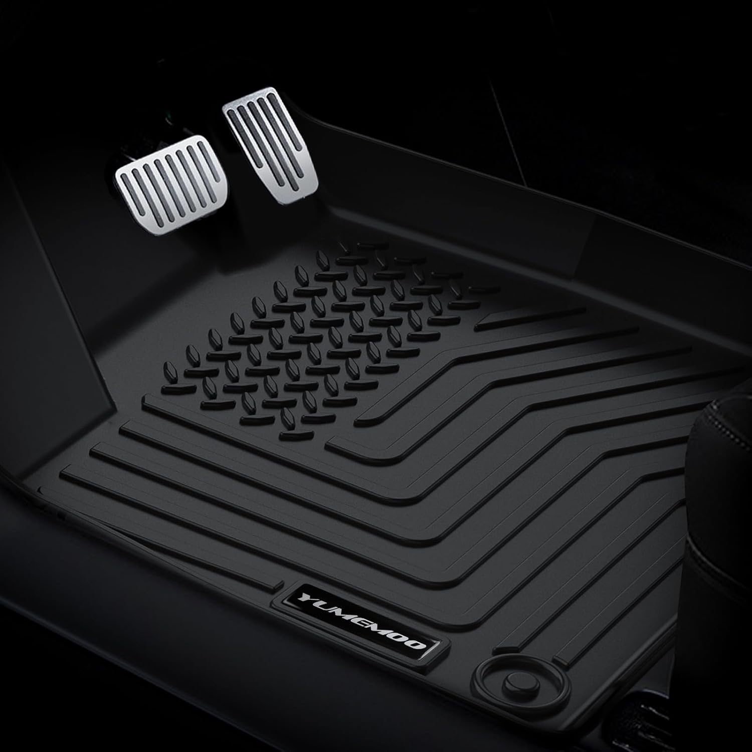 Yumemoo Alfombrillas para todo tipo de clima para Honda Pilot 2023 2024, forros de goma TPE de ajuste personalizado para Honda Pilot 2024 2023,