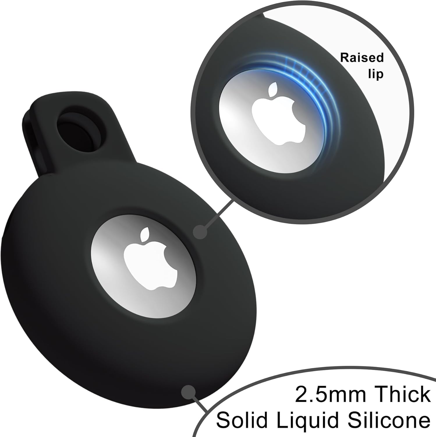 Llavero para Airtag con llavero Airtag, funda para Airtag de Siliocne, bonitos accesorios para Airtag para niños, equipaje, collar de perro y gato,