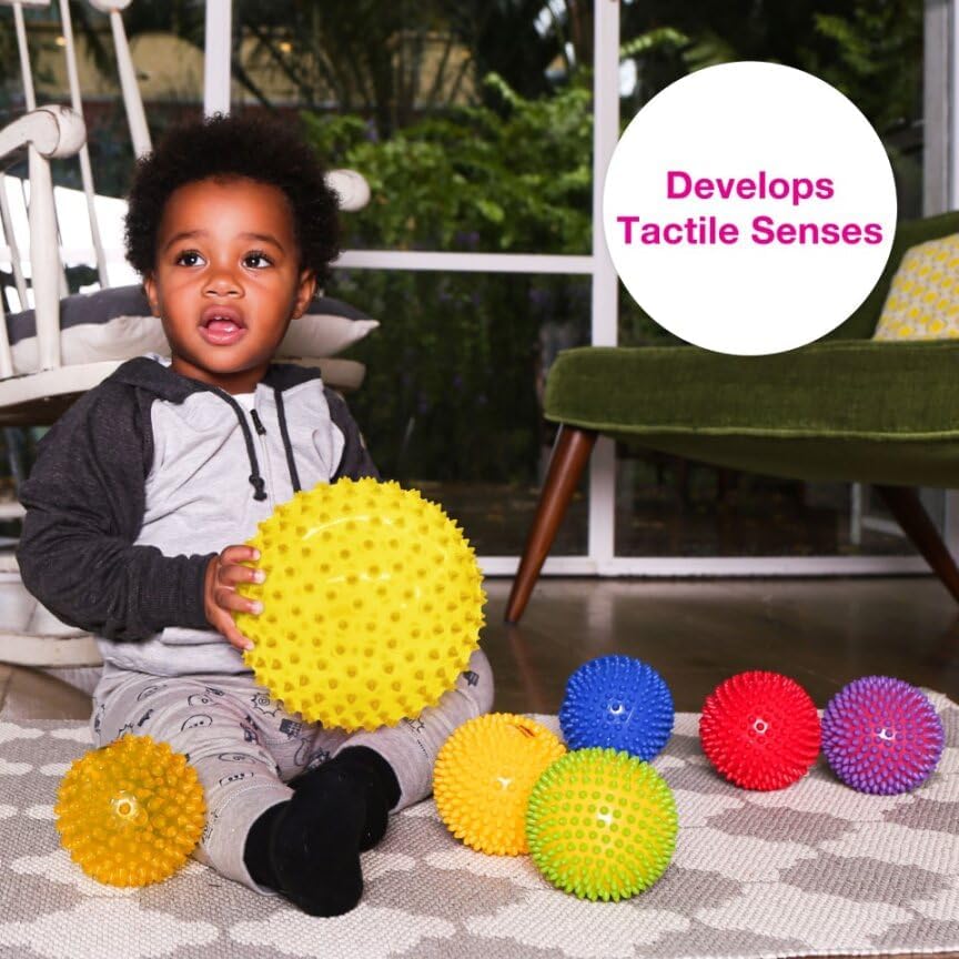 Edushape La bola sensorial original para bebé, bola de bebé de 7 pulgadas que ayuda a mejorar las habilidades motoras gruesas para niños de 6 meses