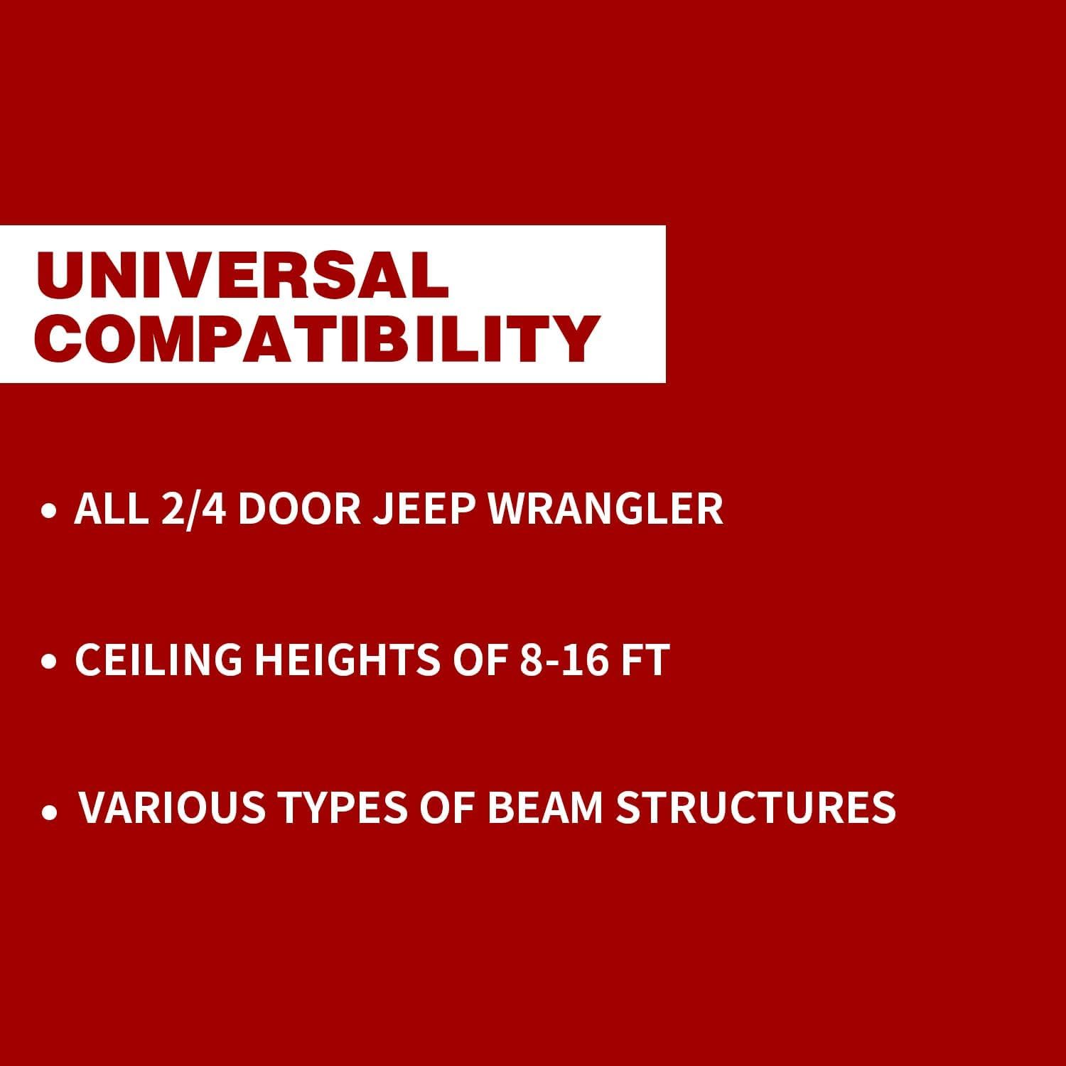 Elevador de extracción de parte superior dura para Jeep Wrangler, compatible con todos los modelos de Jeep Wrangler JK JL, fácil operación para una