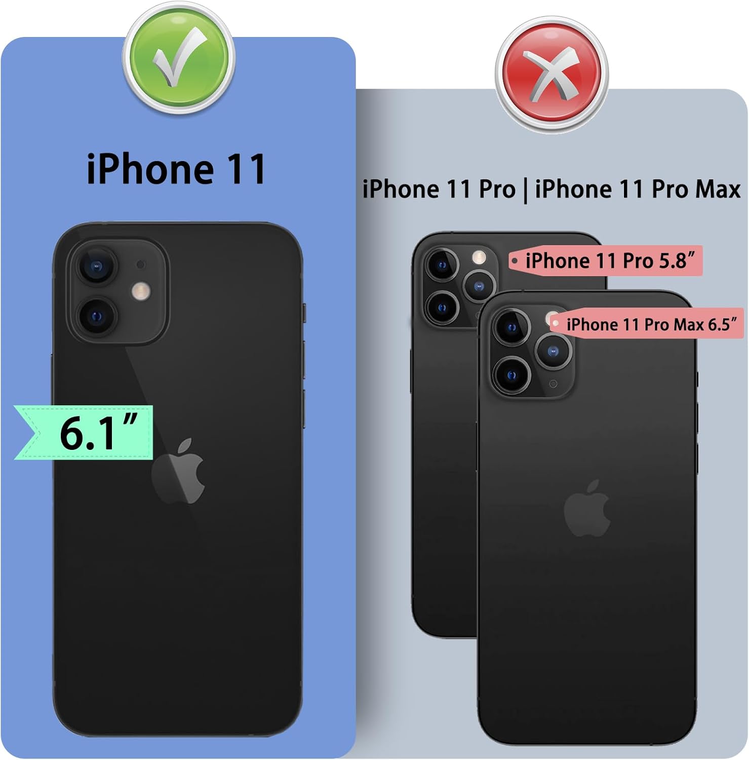 DuckSky Funda tipo cartera de piel auténtica para iPhone 11 con bloqueo RFID, 4 tarjeteros de crédito. Cuero auténtico. Funda protectora para iPhone
