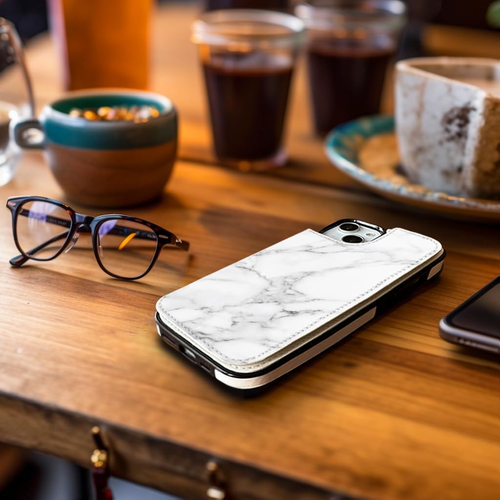 uCOLOR Funda compatible con iPhone 15 de 6.1 pulgadas con ranura para tarjetero, función atril, doble cierre magnético y diseño de bloqueo RFID