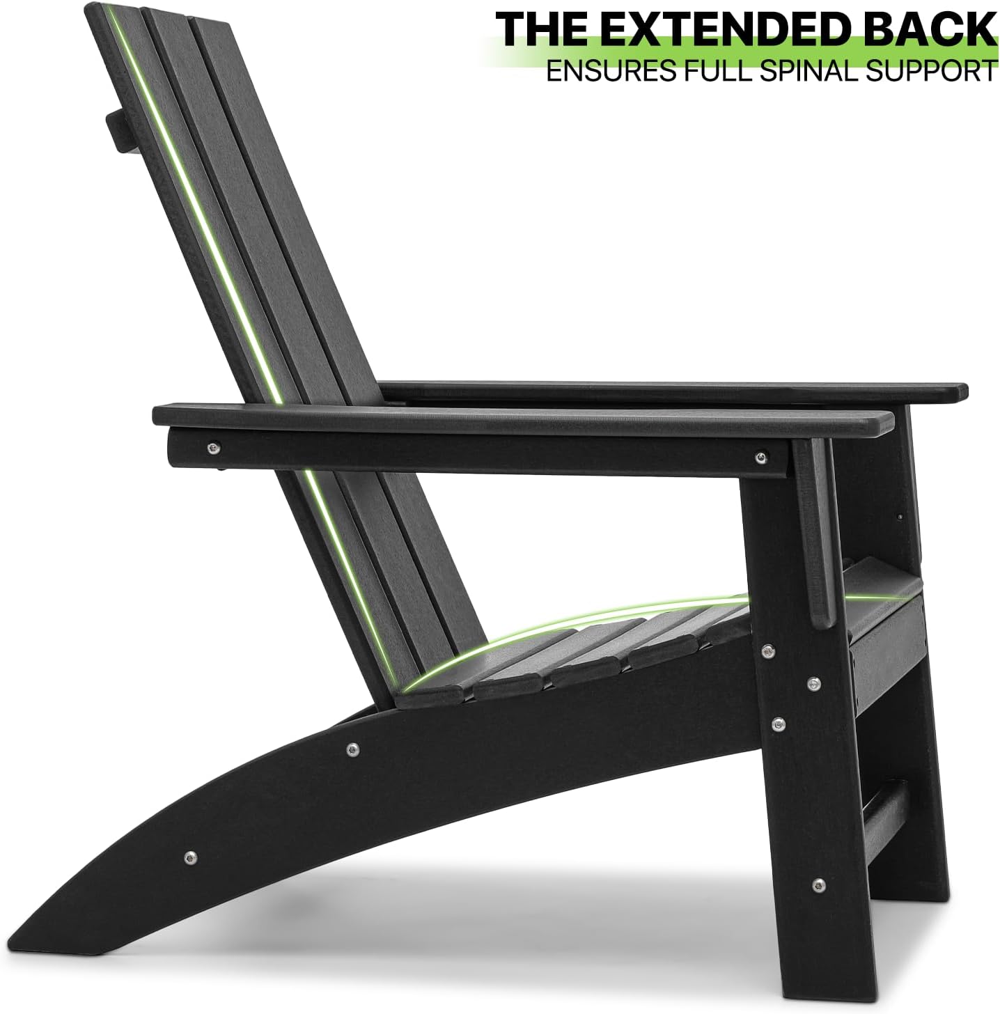 Magshion Juego de 2 sillas Adirondack para exteriores, sillas de plástico para patio, césped, jardín, sillas resistentes a la intemperie, capacidad