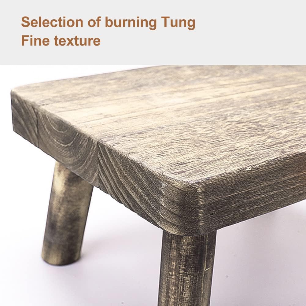 Taburete de madera, taburete de madera portátil maciza, taburete para niños, taburete de cama para camas altas, taburete de madera para cocina,