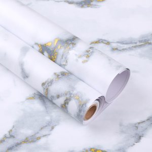 Papel de contacto de mármol gris texturizado autoadhesivo de PVC extraíble para baño, encimeras de cocina, armarios, muebles (17.7 x 78.7 pulgadas Papel de contacto de mármol gris texturizado autoadhesivo de PVC extraíble para baño, encimeras de cocina, armarios, muebles (17.7 x 78.7 pulgadas
