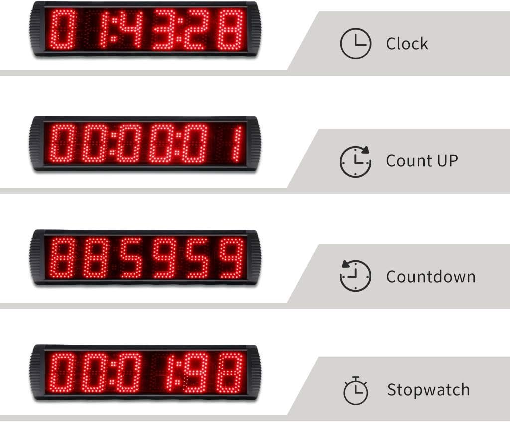 GANXIN Marathon – Reloj de cuenta regresiva con trípode y batería de 12 V CC