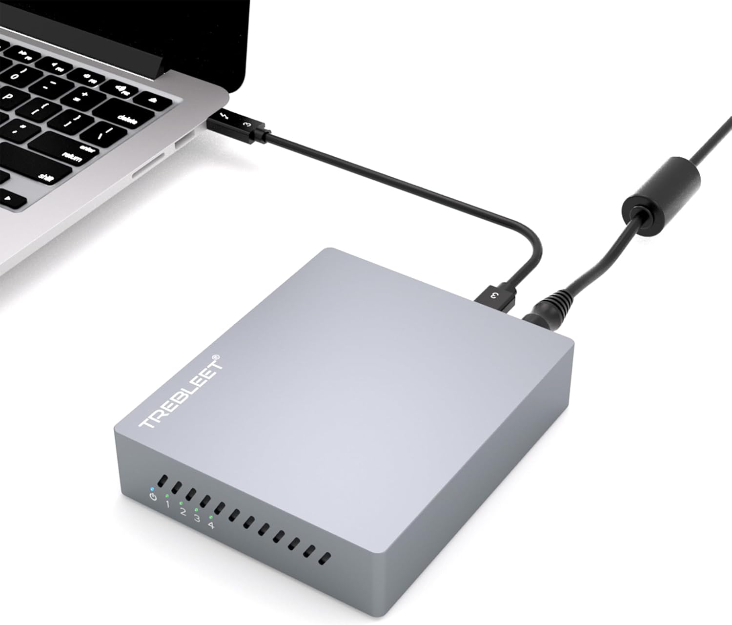 Carcasa SSD Thunderbolt 3 de cuatro ranuras M.2 NVMe de 40 Gbps hasta 2800 MBs compatible con Thunderbolt 2 compatible con M1 M2