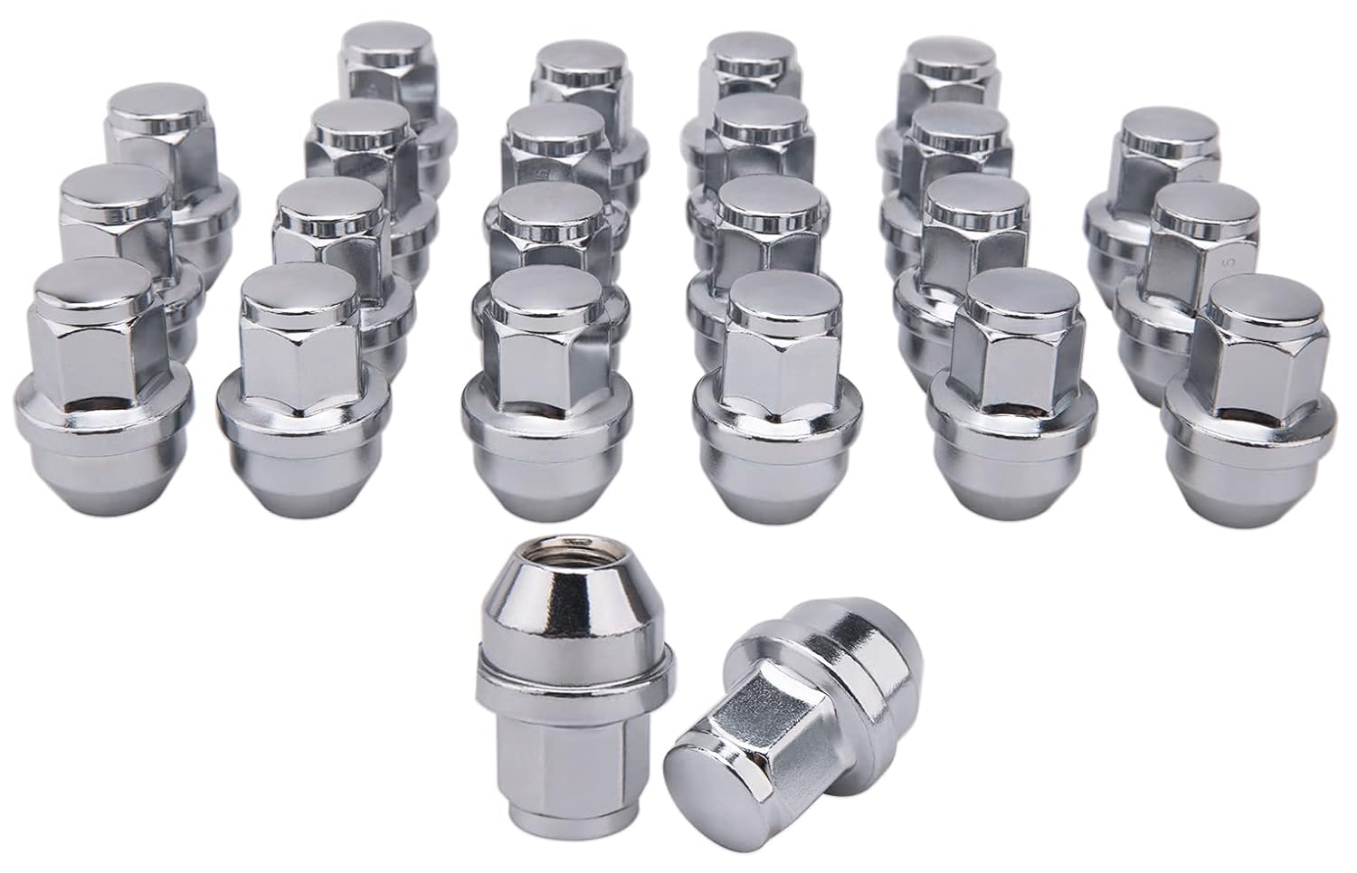 Tuercas de llanta F150 para Ford F-150 Expedition Lincoln Navigator Factory 2015-2020, tuercas grandes cromadas de una pieza de 0.551 x 0.059 in (24