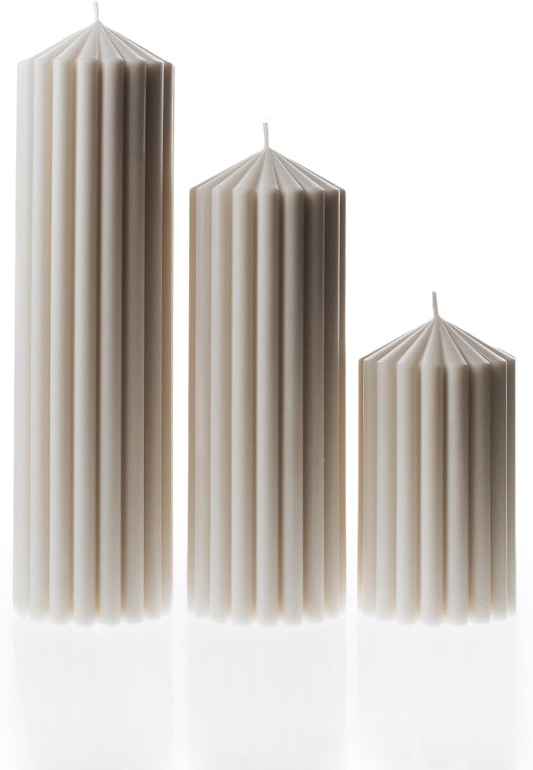 LAWA – Vela de pilar de pico acanalado  Vela grande y hermosa hecha a mano con aroma de cera de soja, elegante vela estética de burbujas, regalo de