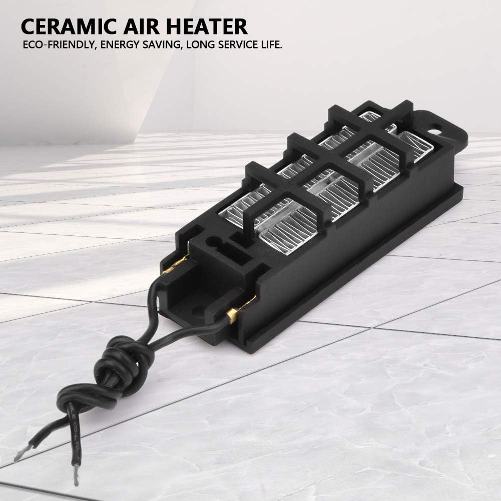 Calentador de aire de cerámica PTC, 50 W 12 V ACDC PTC Calentador de aire de cerámica Tipo conductor Elemento de calefacción PTC o aire