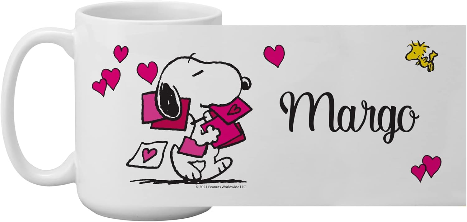 Let’s Make Memories Taza oficial de Peanuts personalizada Love From Snoopy – Love