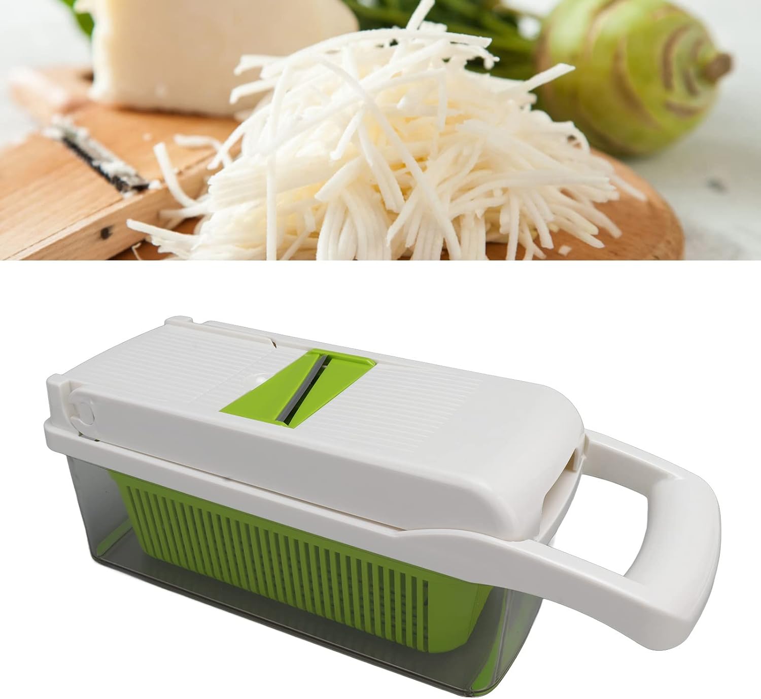 Todo en picador de verduras, rebanador de verduras y rallador de queso, picador de verduras de cebolla C Food C, utensilios de cocina con pelador,
