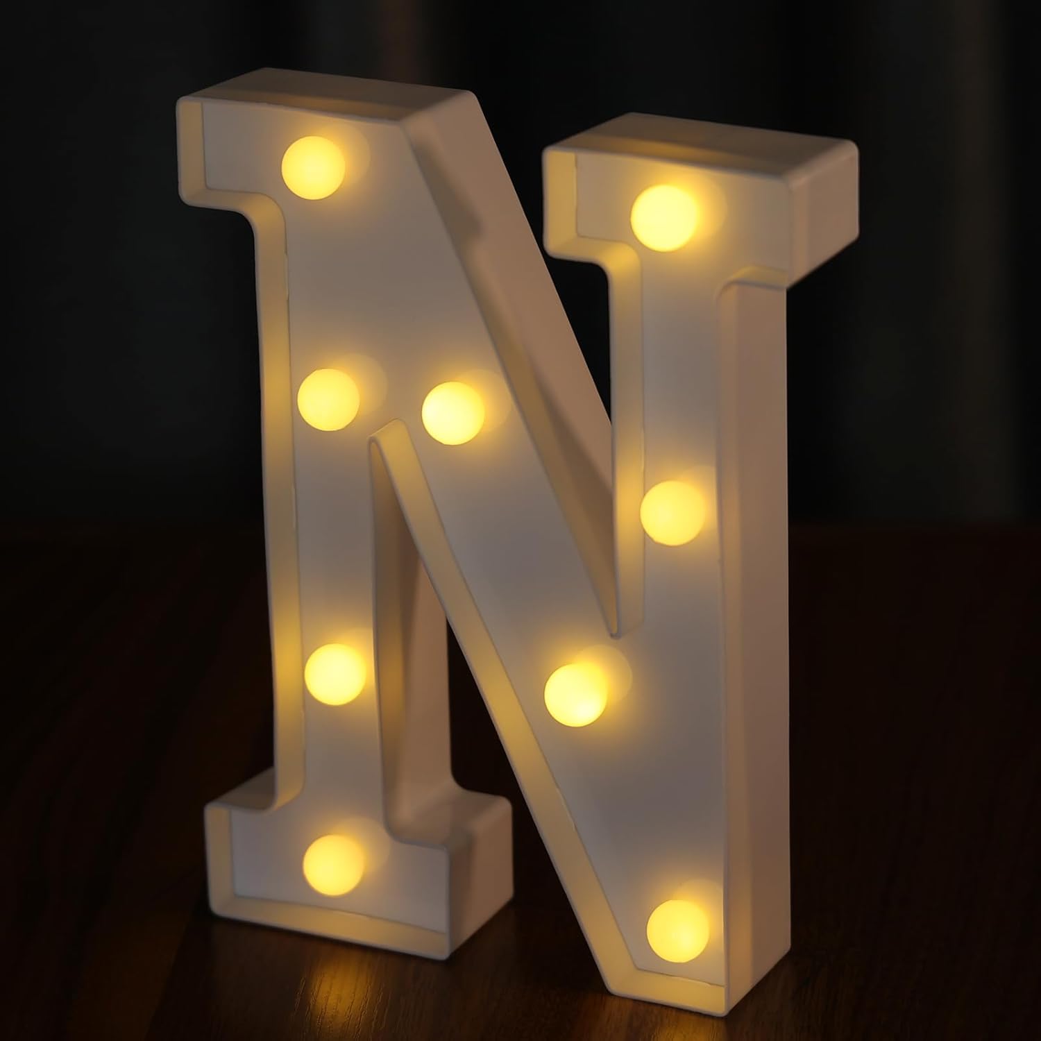 Letras iluminadas, letras LED, 26 letras del alfabeto, letras iluminadas decorativas, a pilas, para fiestas, bares, luz de noche, decoración del