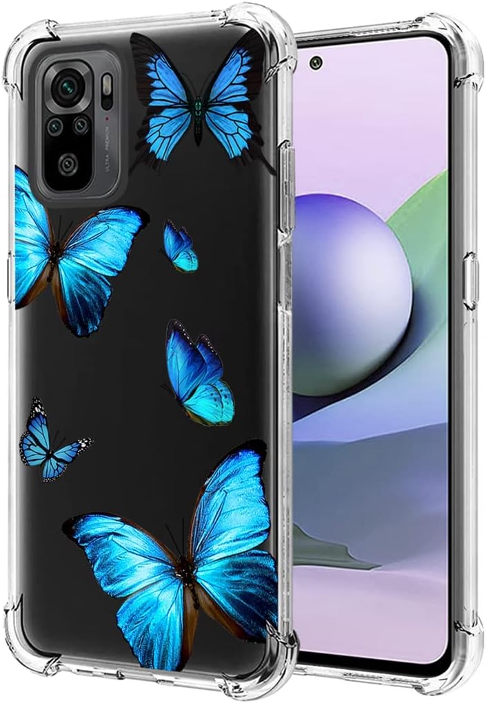 Funda para Redmi Note 10 5GPoco M3 ProRedmi Note 10T 5G M2103K19G Funda transparente para niñas y mujeres, TPU suave a prueba de golpes, funda