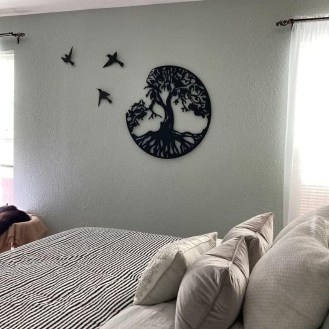 Catoka Arte de pared de metal moderno Letreros metálicos, Decoración del hogar, Amor aves Estilo moderno, Guirnaldas, Colibríes, Feng Shui,