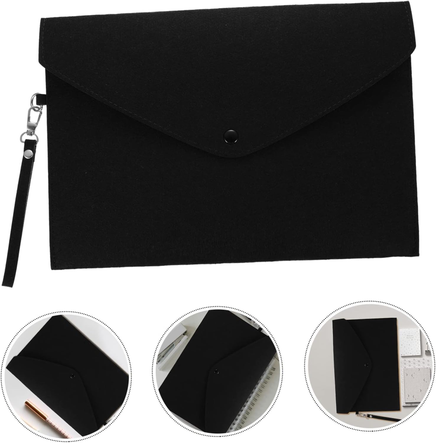 Ciieeo Bolsas de papel de fieltro, bolsas de almacenamiento de lápices, carpetas de fieltro con cremallera, bolsas de archivo de documentos, soporte